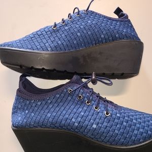 Steven By Steve Madden Womens Wedge Shoes Platform Size 10 Blue